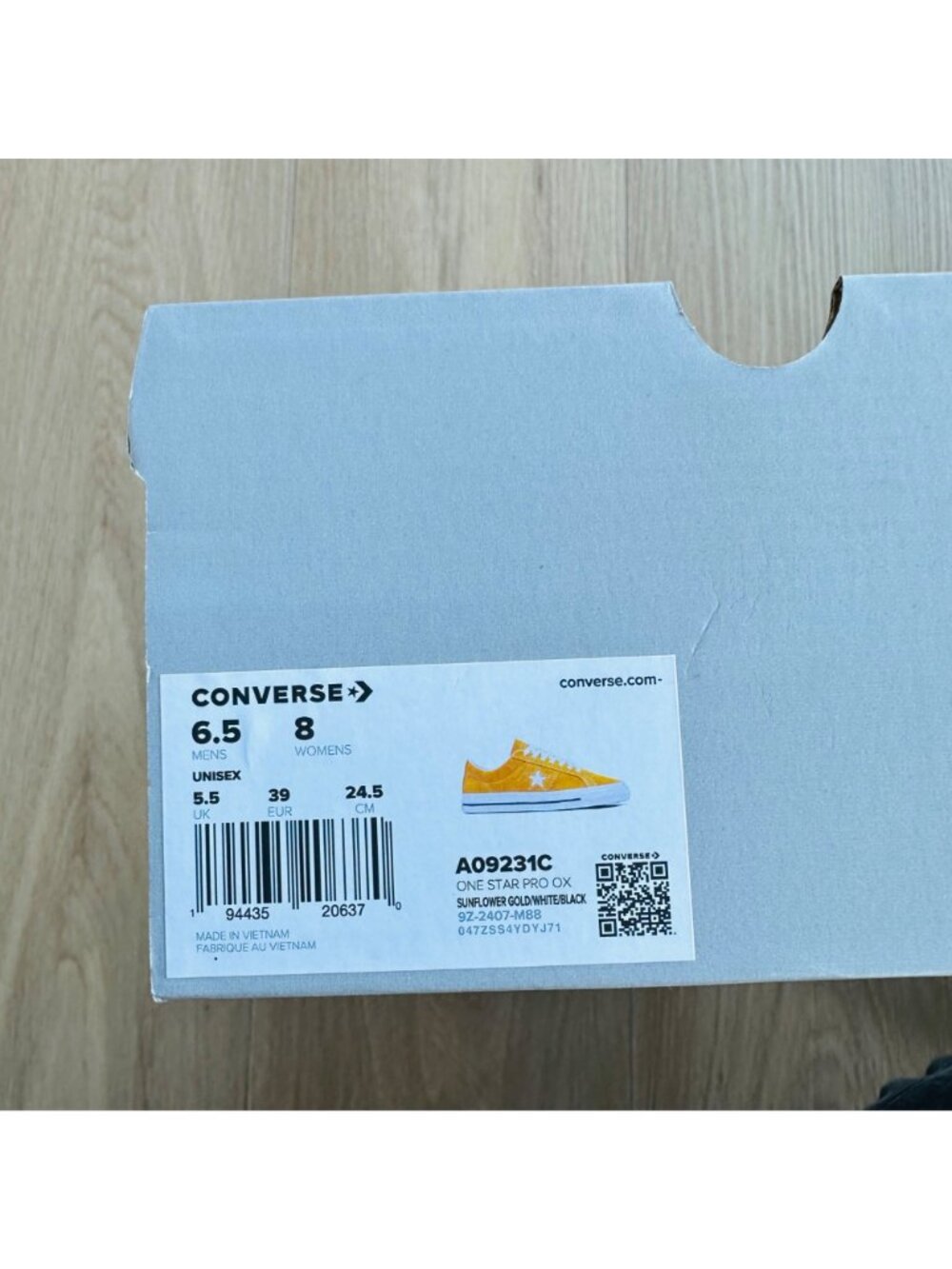 ⭐Converse One Star Pro OX Low Men Shoes 6.5 Mustard Yellow Suede Sneaker A09231C - Picture 7 of 10